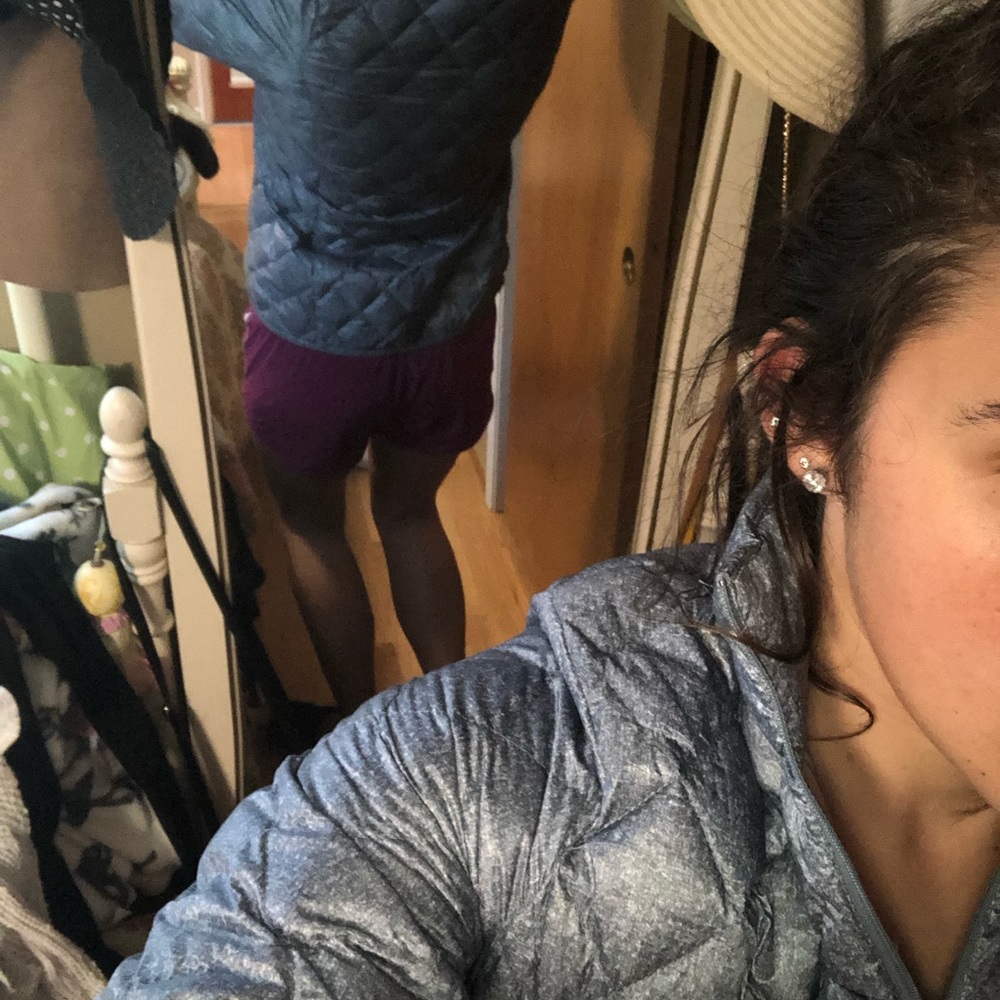 Grey speckled puffed jacket for Sale